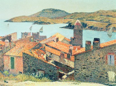 Red Roofs at Collioure by Henri Martin